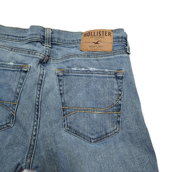 Hollister Jeans Mens 29x30" Blue Slim Straight Denim Pants Casual - Picture 8 of 10